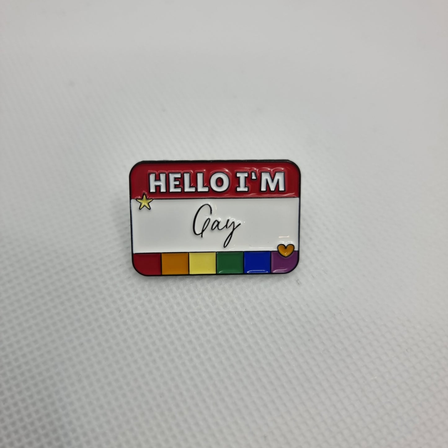 Bonjour, je suis des épingles en émail LGBT | BI Pan Asexuel Trans Gay Lesbienne Broches Insignes de Revers | Boîte de dialogue Couleur arc-en-ciel de la fierté | Épinglettes