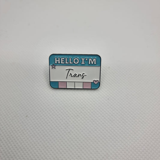 Bonjour, je suis des épingles en émail LGBT | BI Pan Asexuel Trans Gay Lesbienne Broches Insignes de Revers | Boîte de dialogue Couleur arc-en-ciel de la fierté | Épinglettes