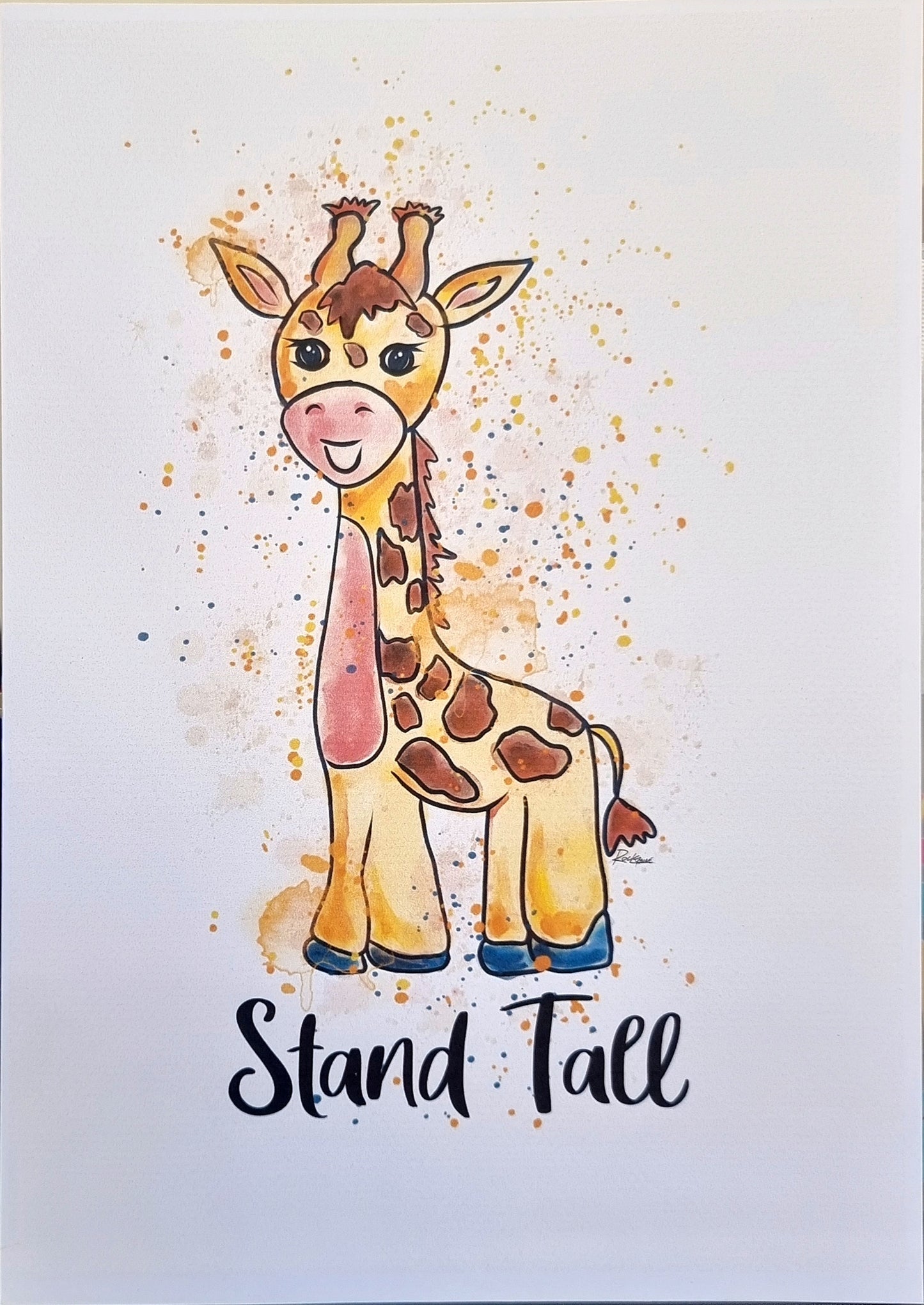 Animal Watercolour Fine Art Print - A4