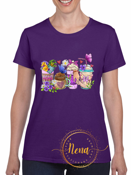 T-shirt en coton épais pour dames - MAMA DTV Print