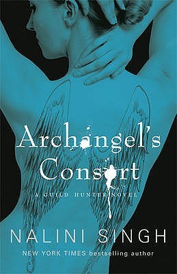 Book cover of 'Archangel's Consort' by Nalini Singh with a blue and black color scheme.