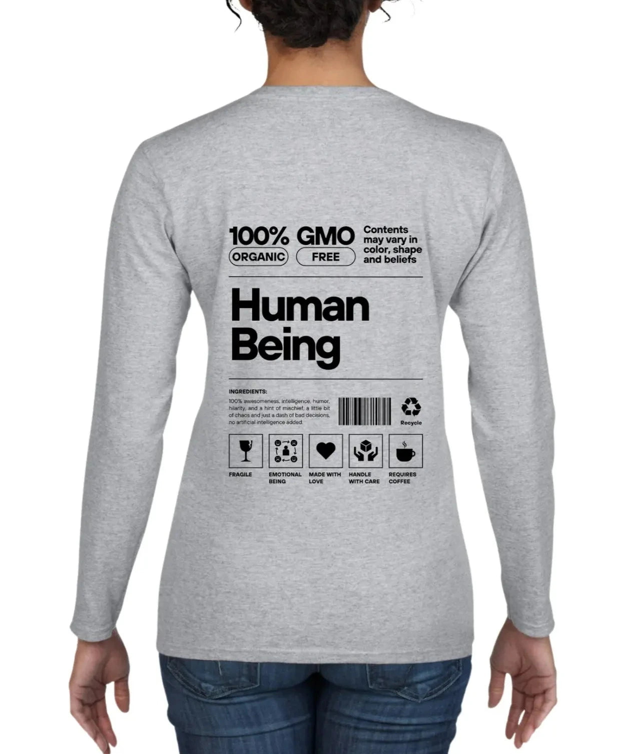 Funny customizable label ladies tshirt