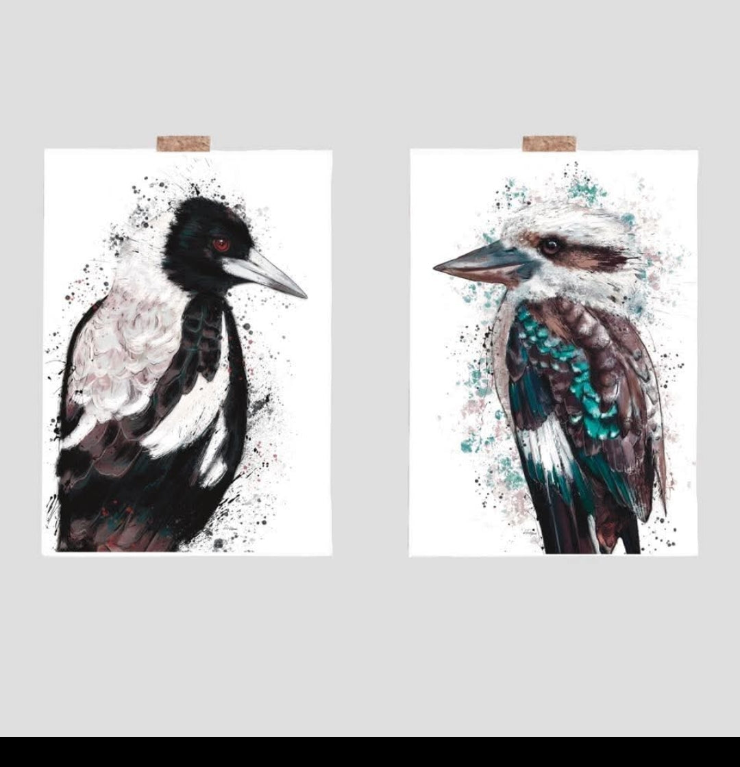 Australian Birds Fine Art print - A4