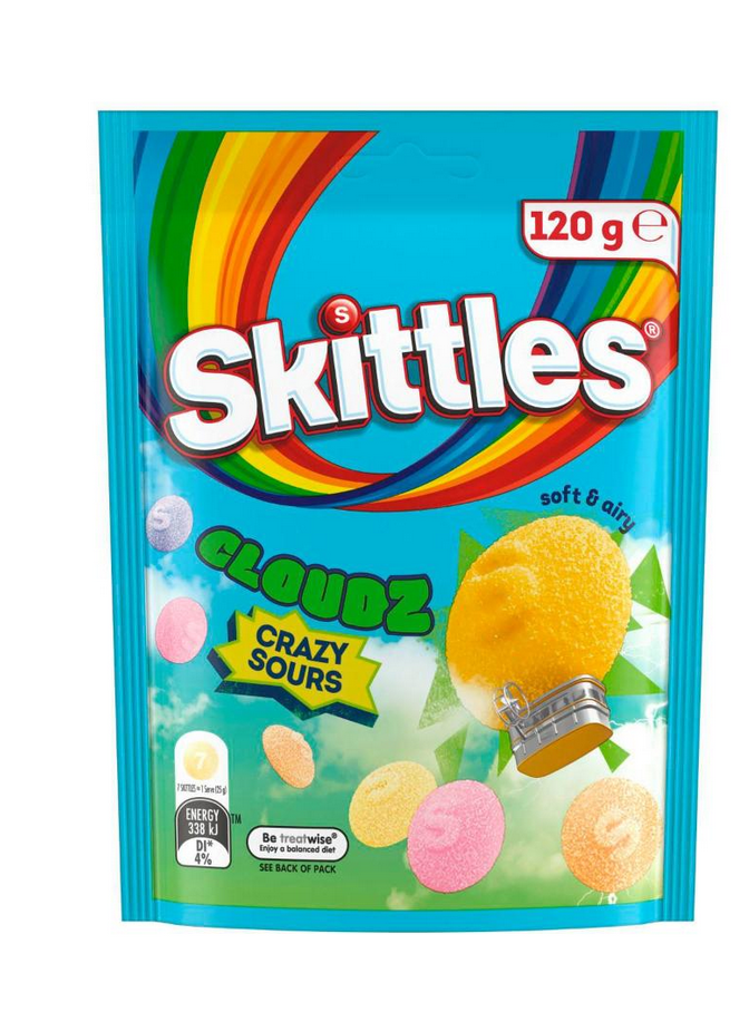 Skittles Cloudz Sours Chewy Bag 120g
