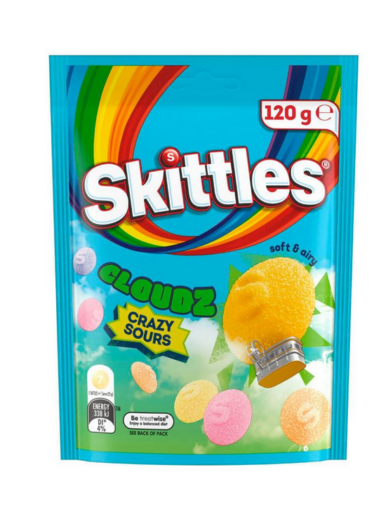 Skittles Cloudz Sours Chewy Bag 120g