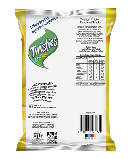 Twisties Chicken Snacks 90g