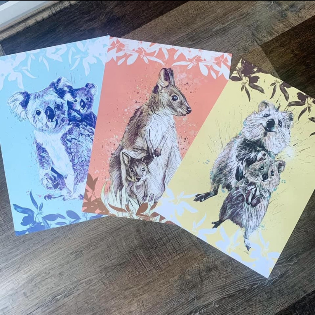 Australian Animals Fine Art Print