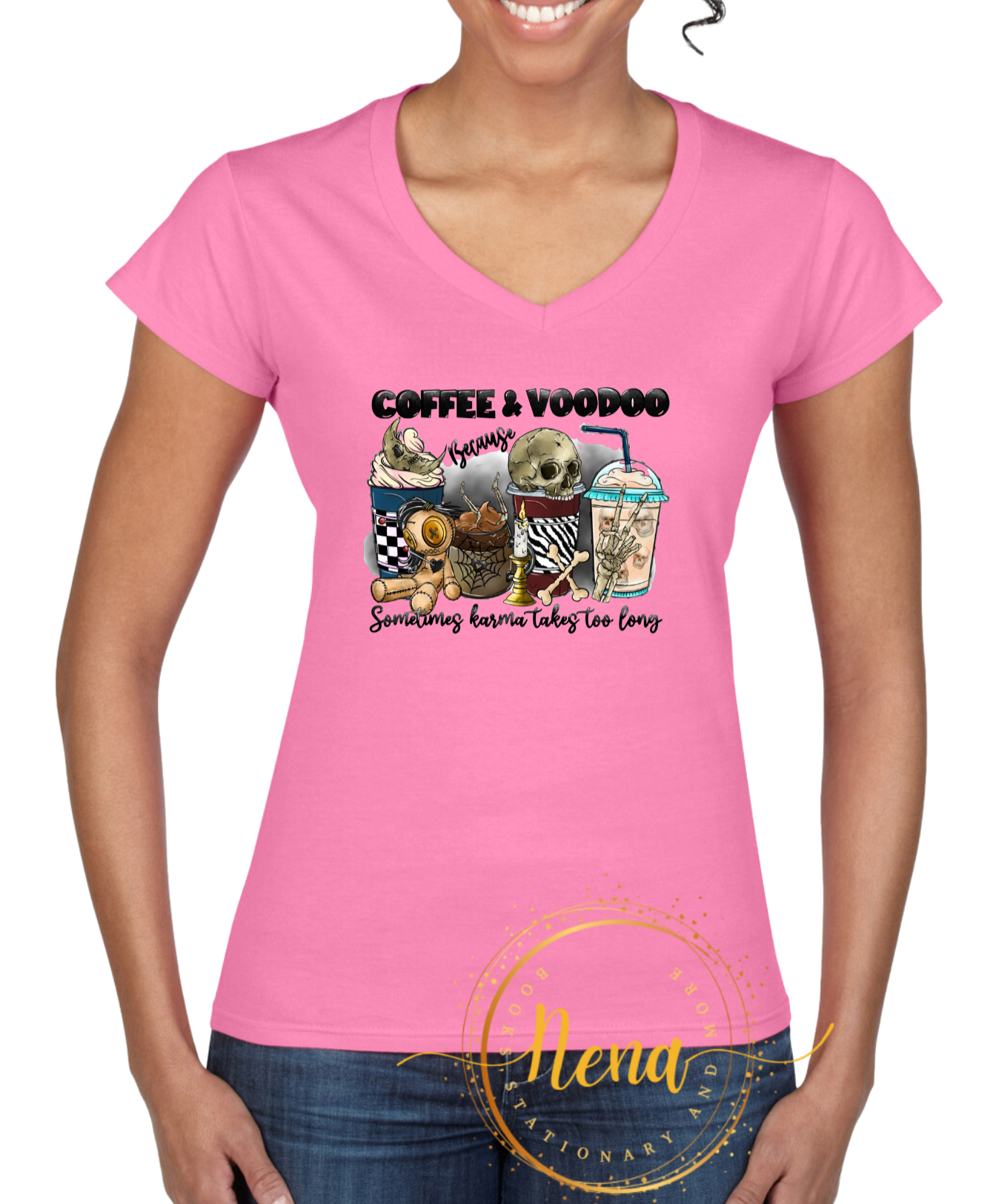 T-shirt pour femme imprimé café et vaudou DTV