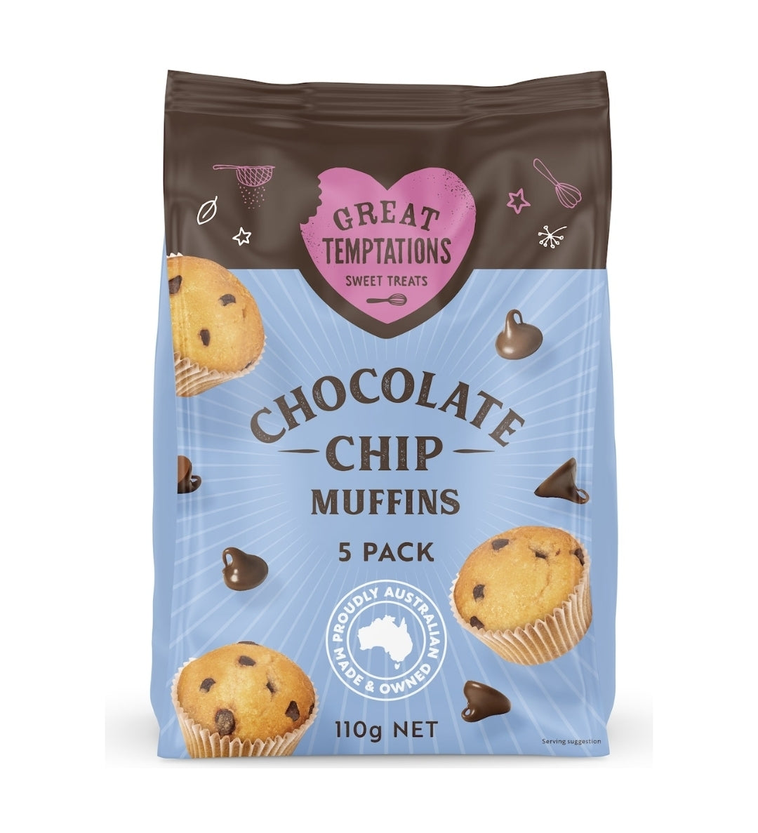 GT Choc Chip Muffn 5pk