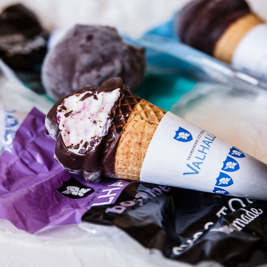 Valhalla Boysenberry Choc Top Cone 125ml
