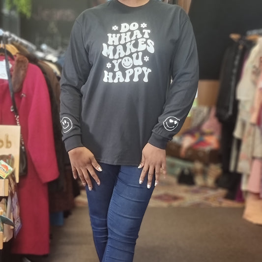 FAITES CE QUI VOUS REND HEUREUX - T-shirt unisexe à manches longues pour adultes
