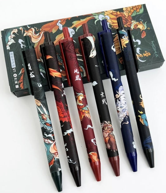 Stylo gel motif animalier