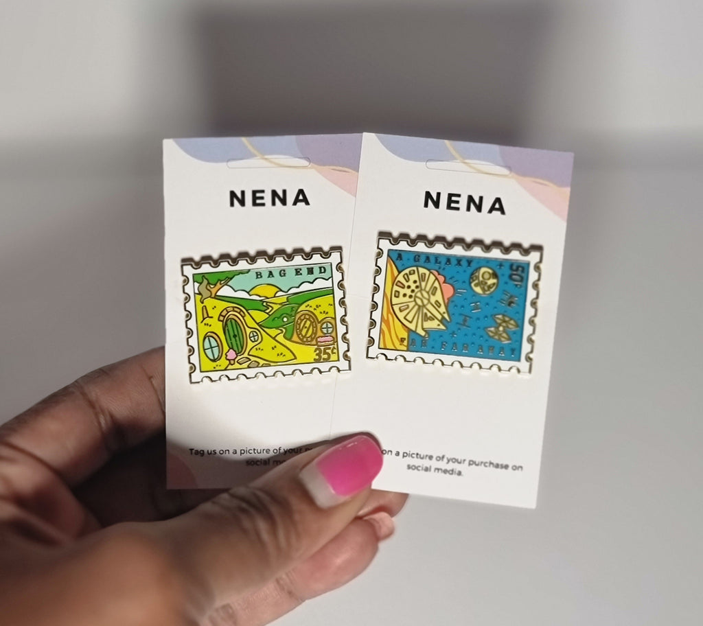 Sci-Fi Movie Postage Stamp Enamel Pin