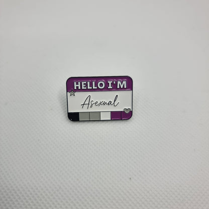 Hello I'm LGBT Enamel Pins | BI Pan Asexual Trans Gay Lesbian Brooches Lapel Badges | Pride Rainbow Color Dialog Box | Lapel pins