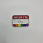 Bonjour, je suis des épingles en émail LGBT | BI Pan Asexuel Trans Gay Lesbienne Broches Insignes de Revers | Boîte de dialogue Couleur arc-en-ciel de la fierté | Épinglettes