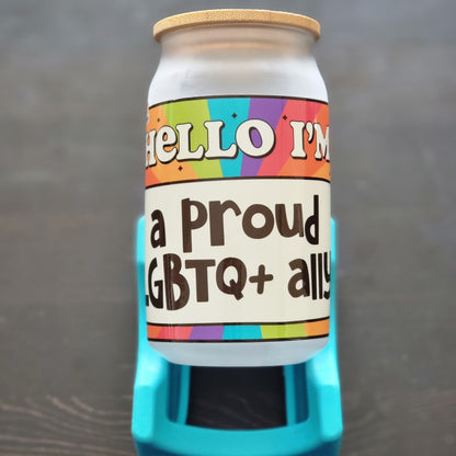 Conception UV LGBTQ+ ALLY 3D sur gobelet de 16 oz