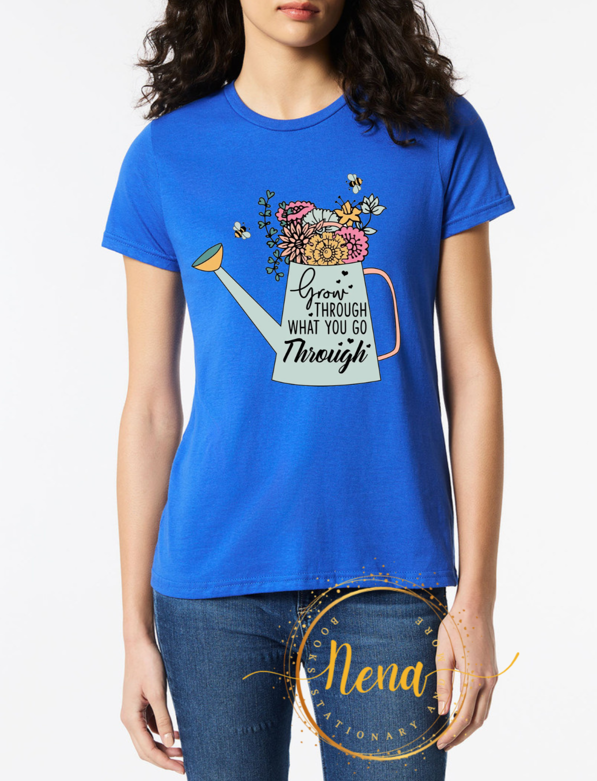 Ladies Soft Style T-shirt - Grow through what you go through DTV Print