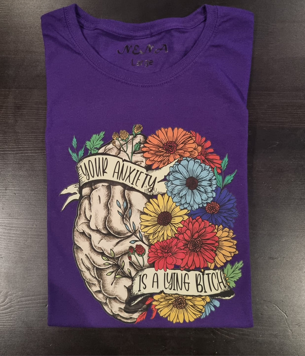 Votre anxiété est un mensonge ***** T-shirt pour femme imprimé DTV 3D