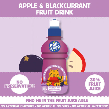 Pop Tops Apple Blackcurrant Drink 250ml