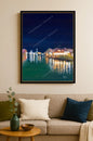 A5 Unframed Art Print - Harbour Lights, Hobart Waterfront