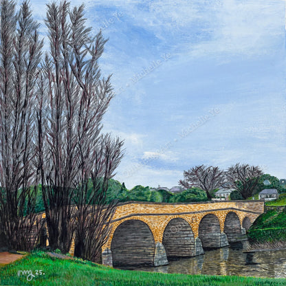 A5 Unframed Art Print - Richmond Bridge, Tasmania