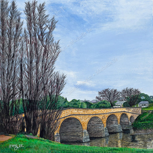 A5 Unframed Art Print - Richmond Bridge, Tasmania