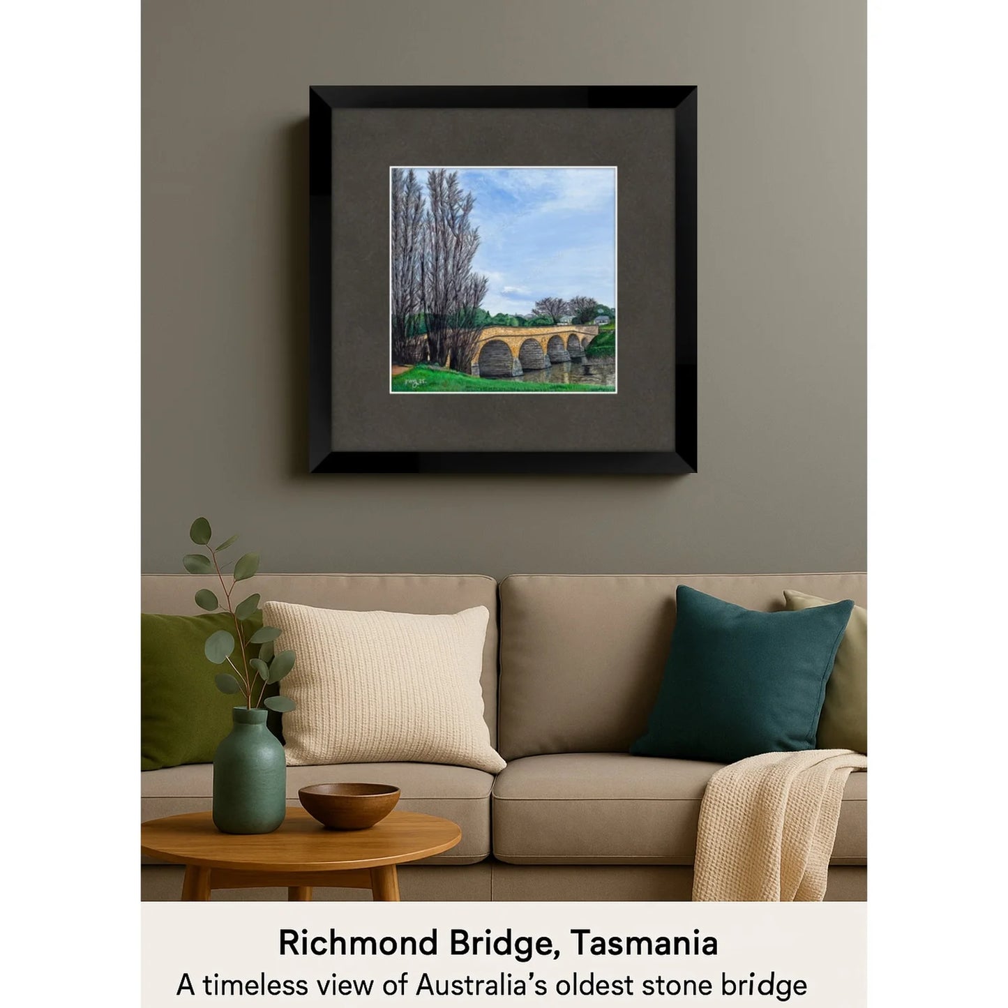 A5 Unframed Art Print - Richmond Bridge, Tasmania