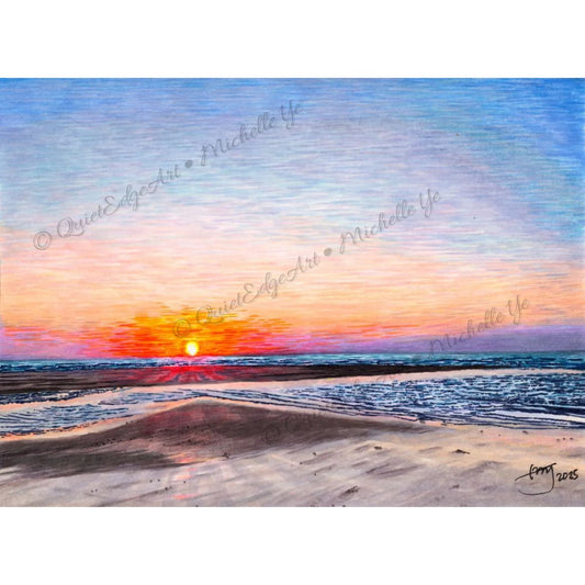 A5 Unframed Art Print - When the Sky Let Go - Casuarina Sunset, Northern Territory