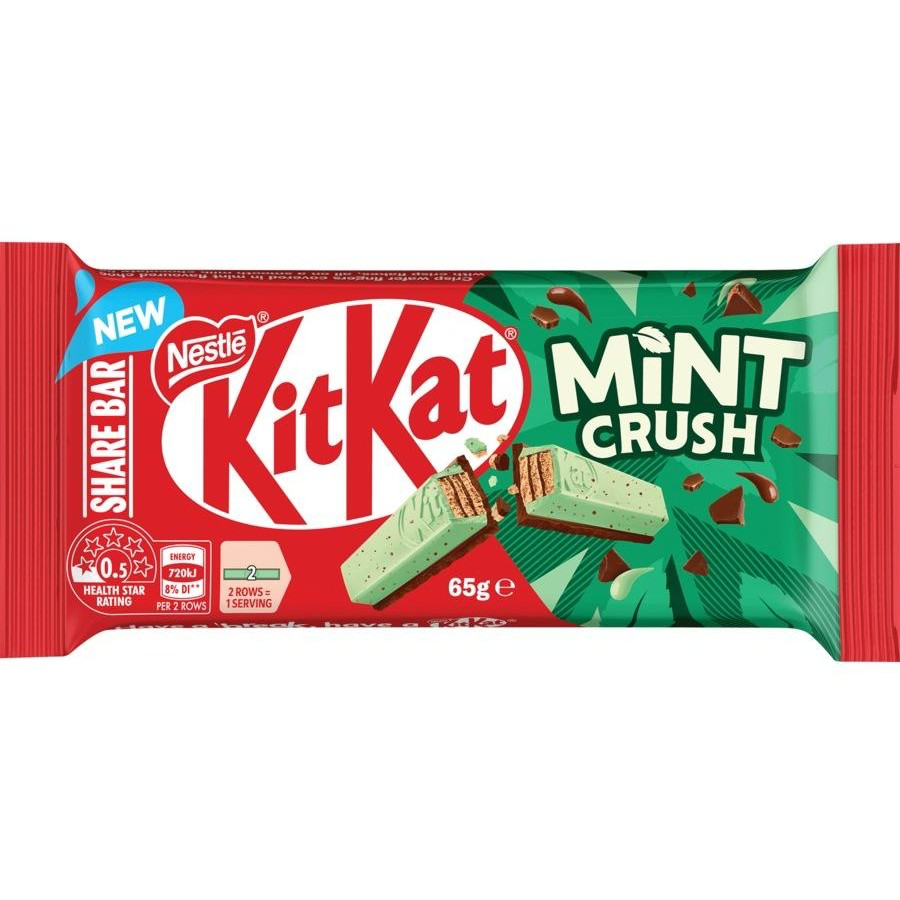 Nestlé Kit Kat Chocolate Mint Crush Share Bar 65g