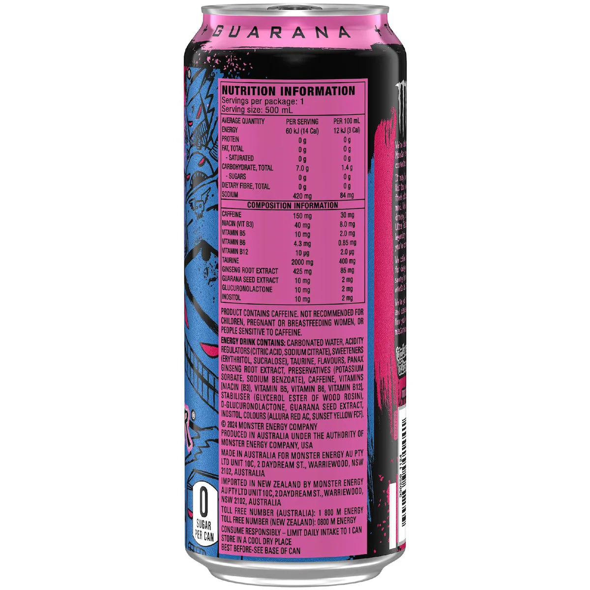 Monster Ultra Fantasy Ruby Red Energy Drink 500mL