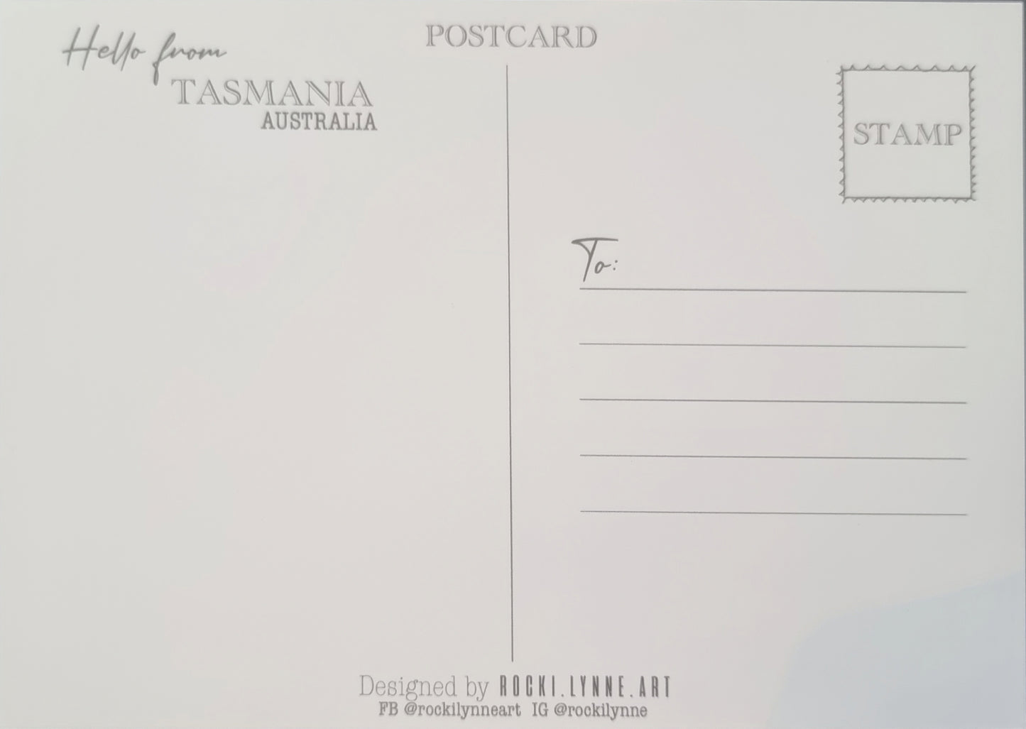Postcard Backing