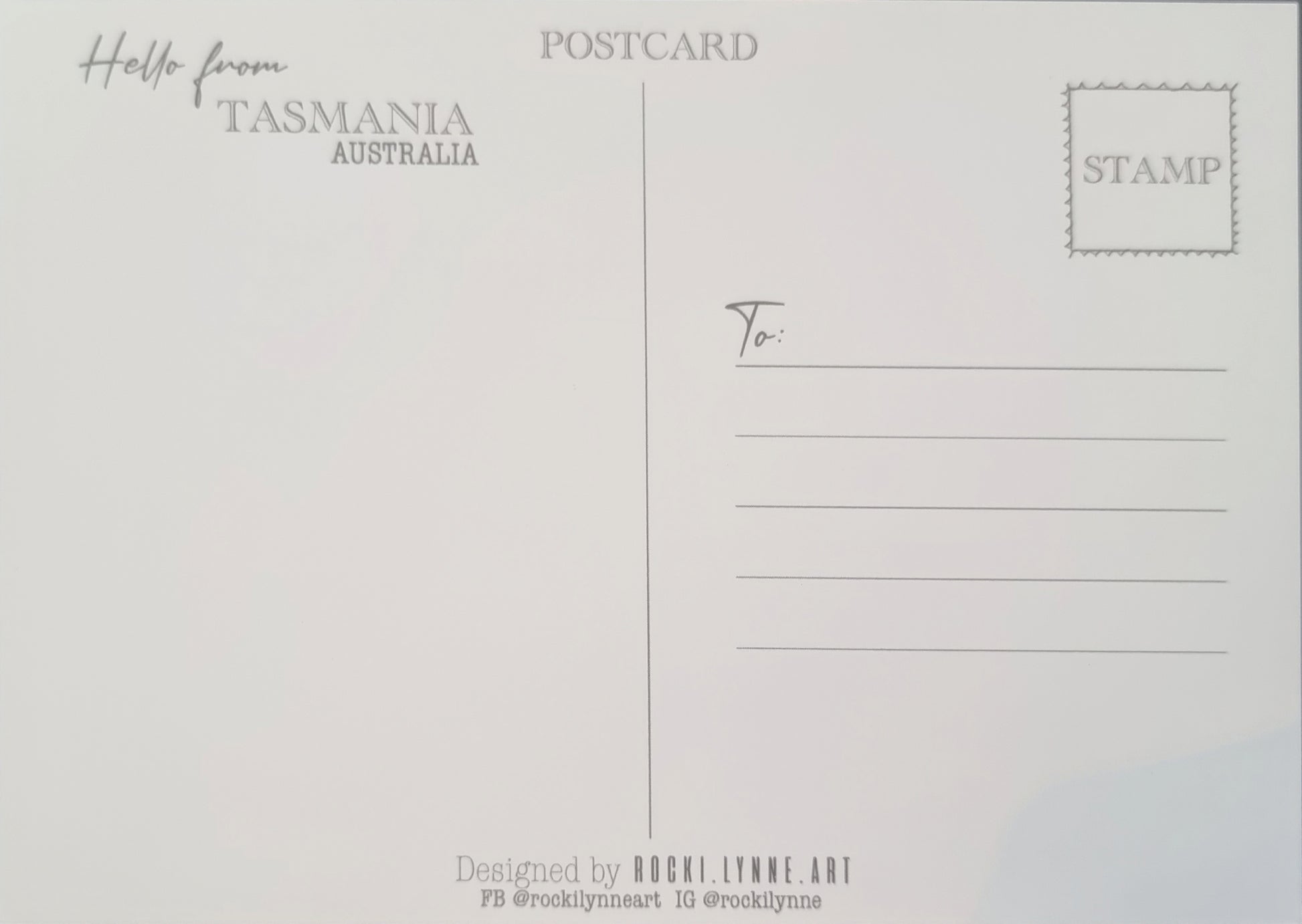 Postcard Backing