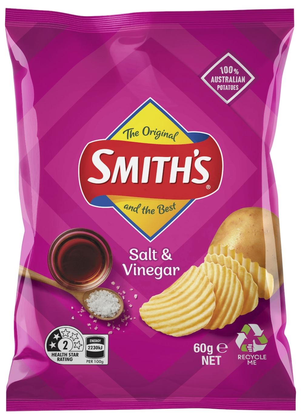 Smith's Crinkle Cut Chips Salt & Vinegar 60g