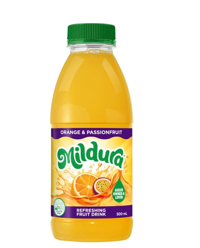 Mildura Orange & Passionfruit Drink 500ml