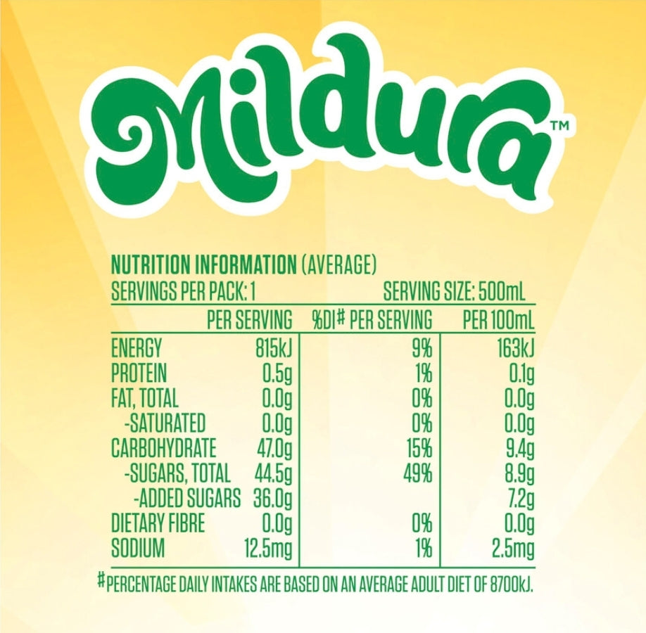 Mildura Orange & Passionfruit Drink 500ml