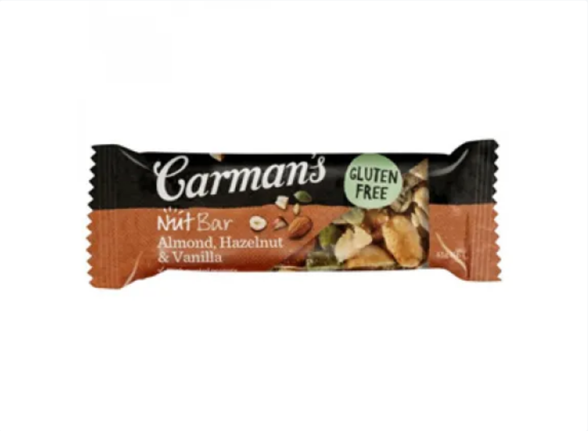 Carmans Almond Hazelnut Vanilla Bar 45g