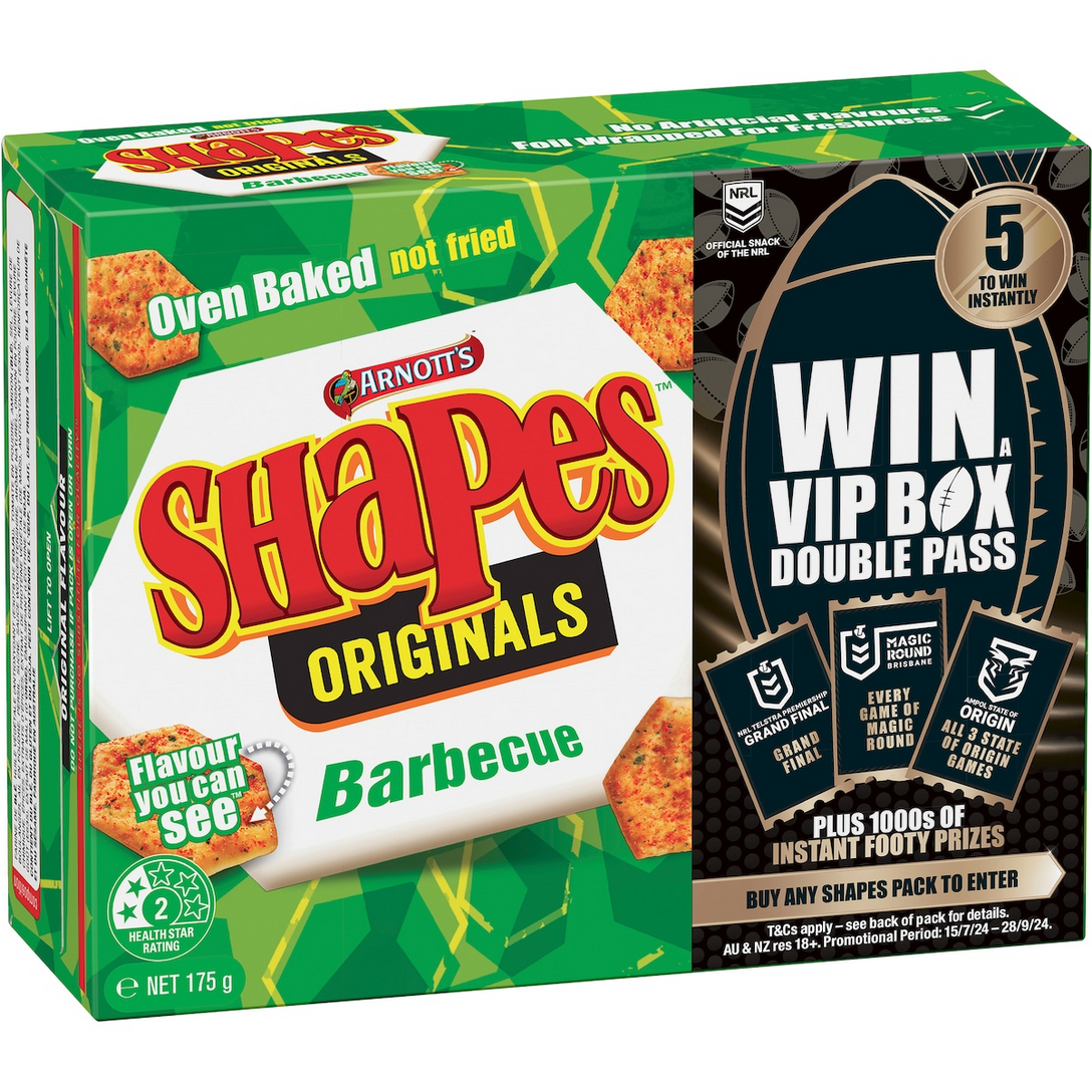 Arnott's Shapes Barbecue Cracker Biscuits 175g