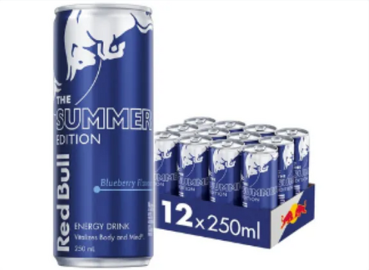 Red Bull Energy Drink The Summer Edition Blueberry Flavour Can 250mL