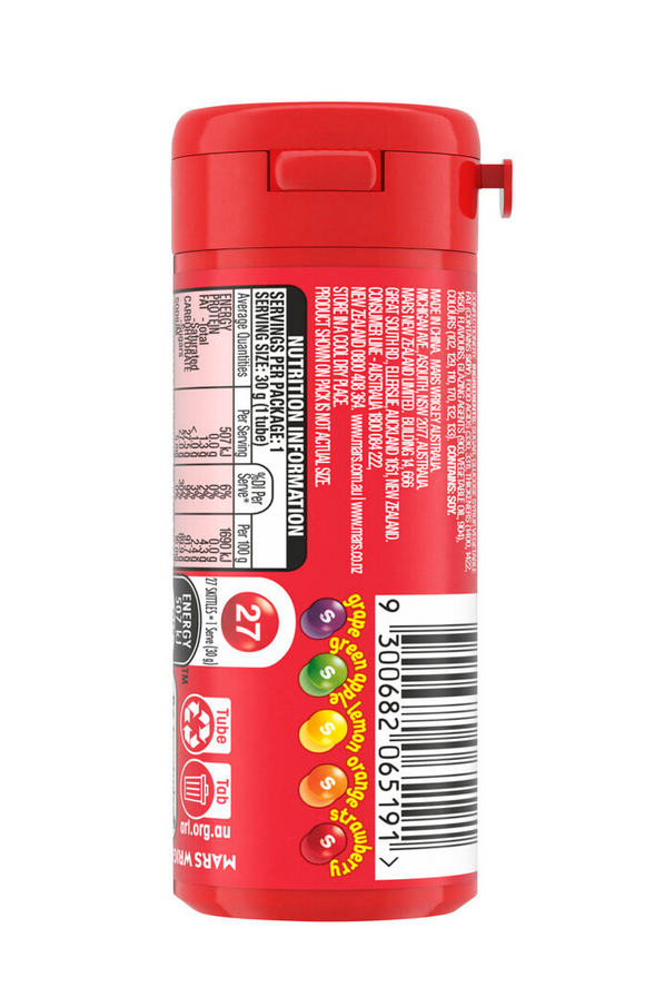 Skittles Fruits Chewy Lollies Tube 30g