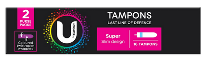 U by Kotex Tampons Super 16 Pack