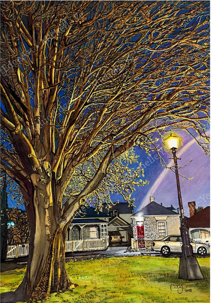 A5 Unframed Art Print - Quiet Corner of Battery Point, Tasmania