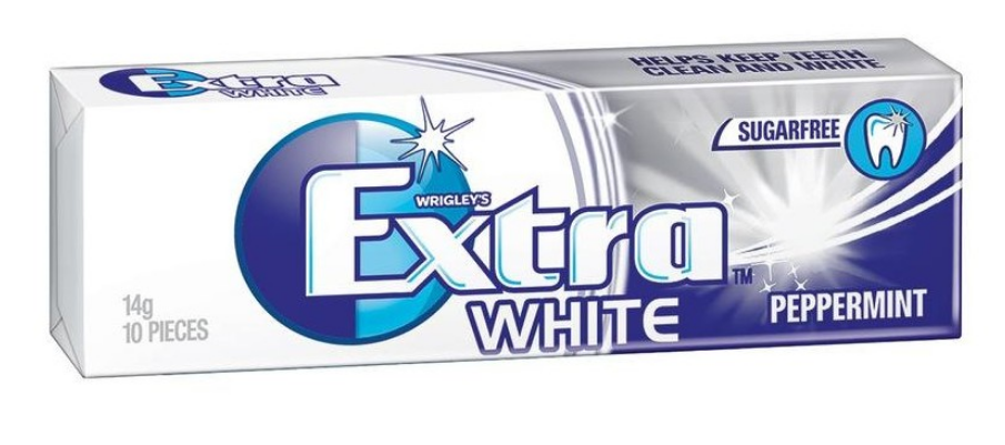 Extra White Peppermint Sugar Free Chewing Gum 14g