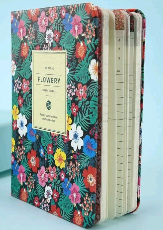Journal à motifs de fleurs