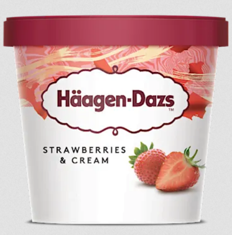 Häagen-Dazs Strawberry ice cream with strawberries 95ml