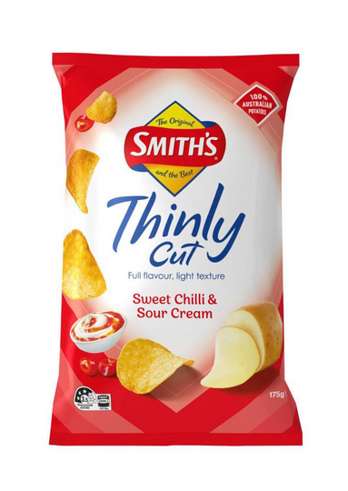 Smith's Thinly Cut Potato Chips Share Pack Sweet Chilli & Sour Cream | 175g