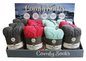 Display of 'Comfy Socks' with various colors in a packaging box.