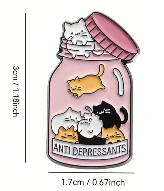 Cat Antidepressant Pin