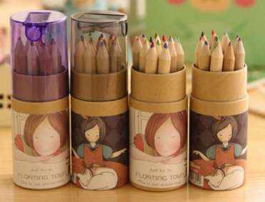 Paquet de 12 crayons de couleur