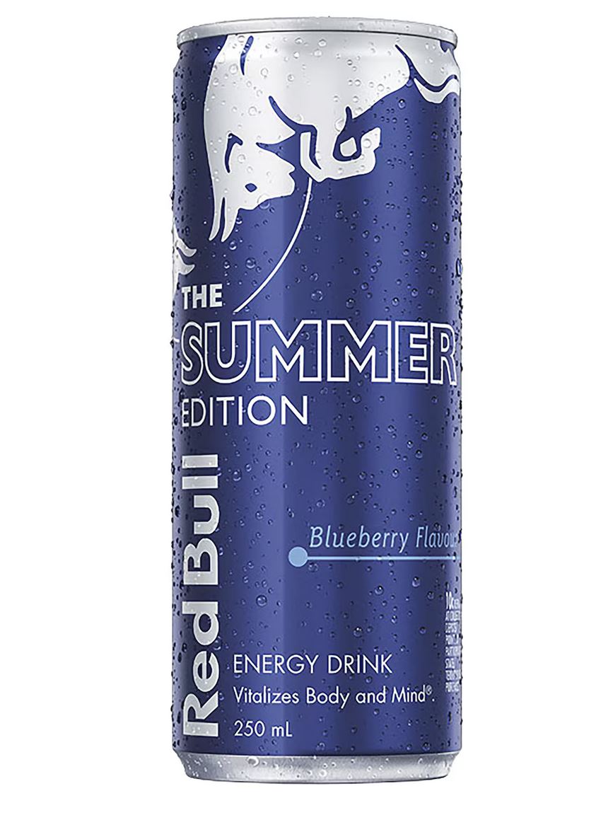 Red Bull Energy Drink The Summer Edition Blueberry Flavour Can 250mL