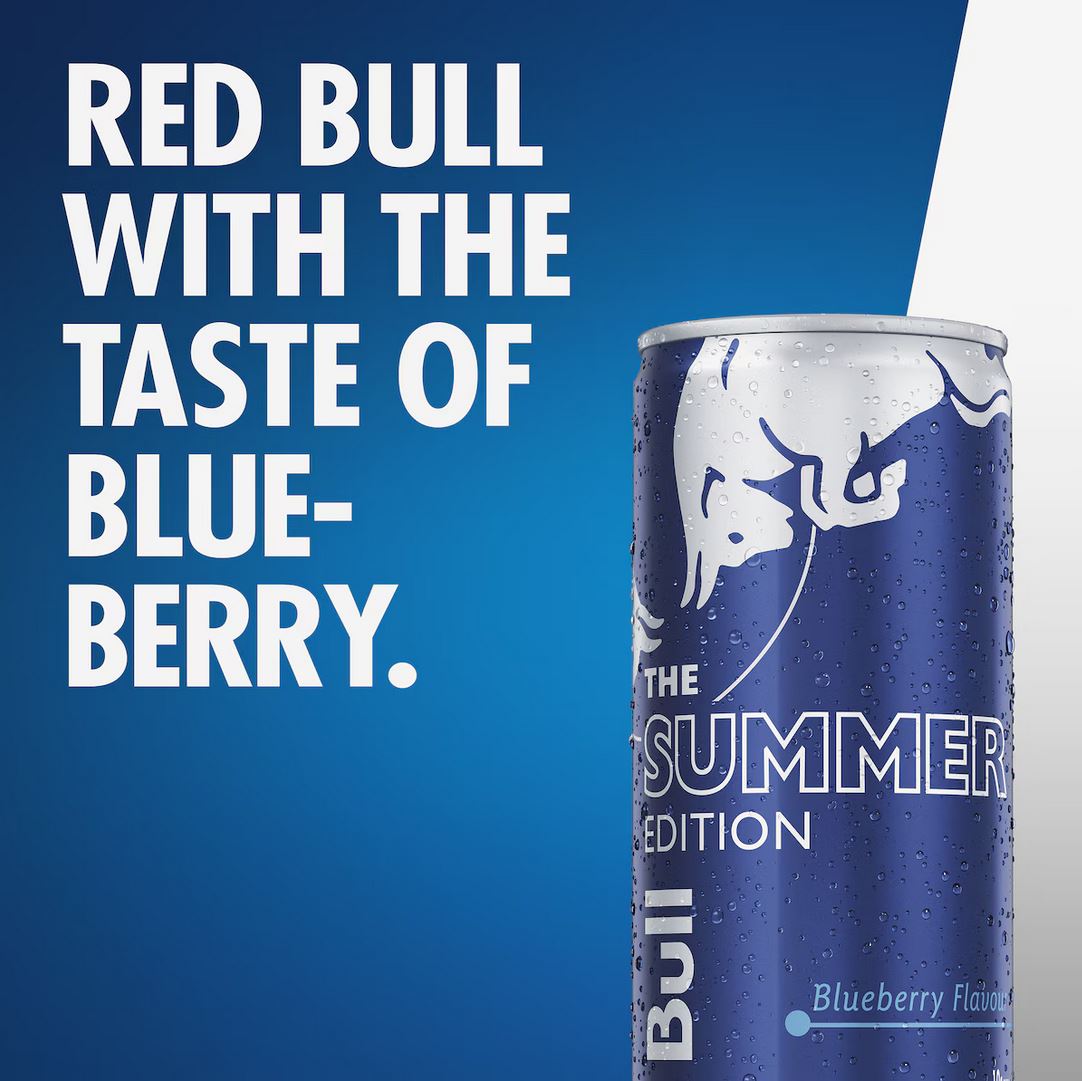 Red Bull Energy Drink The Summer Edition Blueberry Flavour Can 250mL